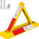Foldable Parking Barrier,Car Parking Lock Manual Lockable Parking Space Block with Keys, Private Parking Space Lock for Shopping Malls, Hotels, Office, Airports