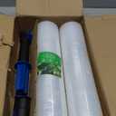 FugaCity Stretch Wrap Film-2 Pack 15 inch Wide 1000ft Heavy Duty Shrink Wrap,60 Gauge 500% Stretch Industrial Strength for Pallet Wrap, Furniture Wrapping Moving & Protection,2 Roll with Handles