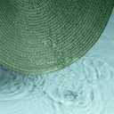 FunWheat Round Braided Placemats Set of 8 Place Mats for Dining Table Woven Washable Non-Slip Table Mats 15 Inch(Green,8pcs)