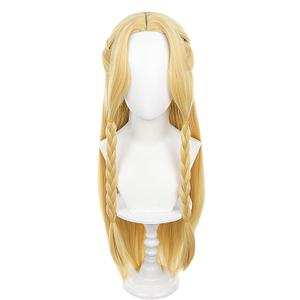 XiongXiongLe Cosplay Halloween Wig Women Costume Long Straight Yellow Golden Mixed Hair Replacement Wig for Adult Cos Anime Party Halloween Christmas (Blonde Long 2)