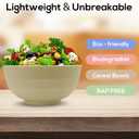 Numkey 60 oz [Set Of 6] Large Cereal Bowls Wheat Straw Bowls Salad bowls Soup bowls Unbreakable Oversized bowl Dishwasher & Microwave safe BPA free Cereal bowls for kitchen (Beige)