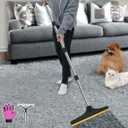 B-Land Carpet Rake for Pet Hair Removal, Reusable Pet Hair Remover with 60” Adjustable Long Handle, Carpet Scraper Dog Cat Hair Remover Tool for Rugs, Mats