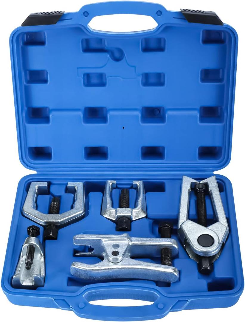 8MILELAKE 5 in 1 Ball Joint Separator, Pitman Arm Puller Heavy Duty, Tie Rod End Remover Front End Service Tool Set for Car SUV Light Truck