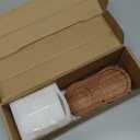 2 in 1 Incense Holder for Sticks with Glass Ash Catcher, Upside Down Anti-Ash Incense Stick Burner, Modern Vertical Incense Holder for Yoga, Spa, Meditation and Home Decor Reddish Brown