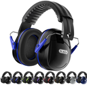 Noise Cancelling Headphones for Kids: SNR27.4 Kids Ear Protection Earmuffs with Adjustable Headband, Ear Muffs for Noise Reduction in Monster Jam, Concert, Firework, Mowing, Autism Sensory (Black/Blue)