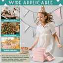 40 Pack Cookie Boxes with Clear Window, 7 x 4 3/8 x 1 Inch Small Pink Kraft Candy Boxes Premium Pastry Boxes with Tags Ropes for Cookie Packaging, Dessert, Donuts, Pie, Cupcakes, Parties