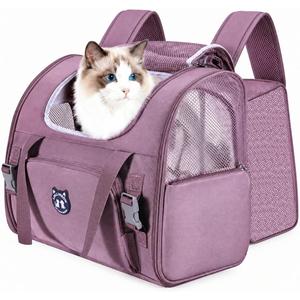 Lollimeow Expandable Large Cat Carrier Backpack, Supports up to 25 lbs