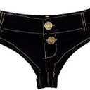 Naturemore Women's Sexy Low Waisted Stretch Mini Denim Shorts Hot Pants Clubwear M Black