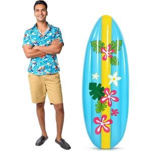 Cunhill 5 ft Inflatable Surf Board Pool Luau Parties Toy for Beach Inflatable Surfboard Floaties for Adults Kids Surf Party Decorations Pool Rafts