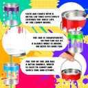 Reallnaive 12 Pcs Paint Cans Art Party Favors Clear Empty Paint Cans with Lids Mini Transparent Plastic Buckets Treats Candy Containers for Crafts DIY Decorparty Supplies, 3.35 x 4.92 Inch