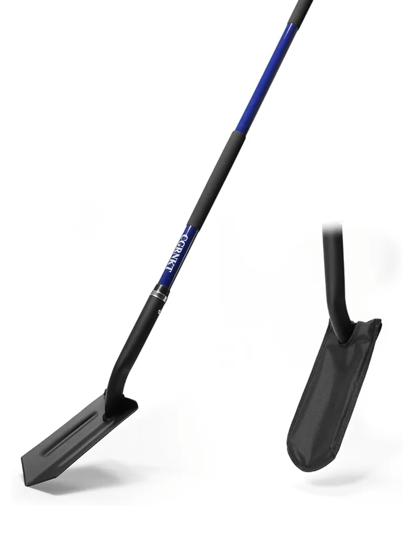 4-Inch Heavy Duty Trench Shovel with Blue Fiberglass Handle,Narrow Trenching Shovel for Digging, Gardening, and Landscaping,56 inches 4-Inch Heavy Duty Trench Shovel with Blue Fiberglass Handle,Narrow Trenching Shovel for Digging, Gardening, and Landscaping,56 inches