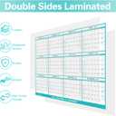 3pcs 32" x 48" 2026 Wall Calendar, Folded Wet & Dry Erase Wall Calendar 12 Month, Annual Yearly Planner Yearly Laminated Calendar 2026 Horizontal/Vertical, with Julian Dates