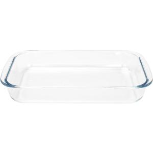 FOYO Basics Tempered Glass Baking Dish, 2 Quart Clear Oblong Dish Set, Casserole Dish Cooking Oven Bake