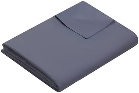 Weighted Idea Cool Removable Duvet Cover 48''x72'' for Weighted Blanket (Soft and Fabric,Grey)