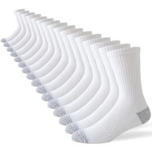JOYNÉE 8 Pairs Mens Crew Cushion Socks Work Athletic Running Socks Casual Breathable Socks for Men,Sock Size:10-13