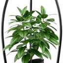YHIJURS Plant Stand Indoor Outdoor 27.1'', 2 Tier Metal Tall Plant Stands,Heavy Duty Rustproof Corner Flower Potted Rack for Planter Holder Home Garden -Black