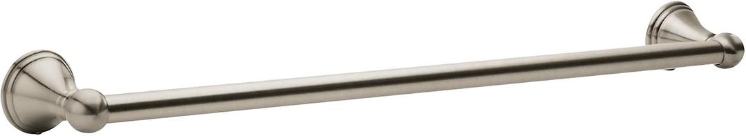 Moen Preston Brushed Nickel 24-Inch Single Wall Mounted Bathroom Towel Bar, DN8424BN