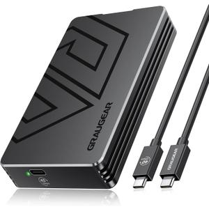GRAUGEAR USB4 M.2 SSD Enclosure, 40Gbps Aluminum Alloy ToolFree External Case, Thunderbolt 4 Compatible, Supports PCIe Gen4 NVMe 22302280 SSD, Compact Portable External Storage (U440G01)