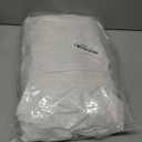 LUSHVIDA 2 Packs Vinyl Card Tablecloth with Flannel Backing 34x34 inch - Waterproof Plastic Picnic Table Cover for Square Folding Table Cloth with Elastic Corners, White