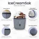 Sok It IceCreamSok Insulated Neoprene Cover (Baseball, Tapered Ice Cream Pints)