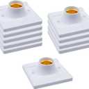 T Tulead E27 Light Socket White Lamp Holder 3A 220V Light Bulb Socket Hidden Ceiling Lighting Socket 10PCS