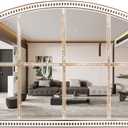 Farmhouse Windowpane Wall Mirror 28x42 Inch, Large Rustic White Wood Mirror Decorative for Living Room, Bedroom, Entryway, Hallway