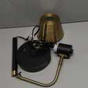 Desk Lamp with Dual USB Charging Port, Heavy Duty Metal Task Light, 340 Degree Swivel Arms, Easy Assembly with Cord Guide, Reading Lamp for Home Office, Black & Gold (Bulb Not Included)