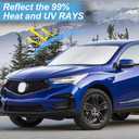 Windshield Sunshade for Acura RDX 2013 2019-2023 2024 2025 2026 210T 2-Layer Front Window Shades Cover for Windshield Sun Visor Screen Protector 210T Reflective Blocks UV Rays Cool Car Accessories