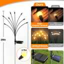 8 Pack Solar Garden Lights 64 LED, Solar Lights Outdoor Waterproof IP65, Decorative Garden Lights Solar Powered for Yard Decor, Outside Solar Firefly Fairy Lights Garden Gifts