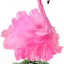 Flamingo Christmas Tree Topper Pink Artificial Feather Flamingo Christmas Tree Topper Decoration for Christmas Garden Indoor Outdoor Holiday Ornament Party (Pink)