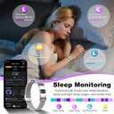 Smart Bracelet for Women Men, Activity & Fitness Trackers/SpO2/Heart Rate/Sleep Stress/1ATM Waterproof,Automatic Monitoring Wearable Fitness Tracker with Free App,2 Bands
