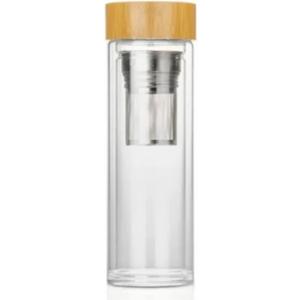 400ml Glass Tea Infuser Bottle, Portable Insulated Glass Tea Bottle with Filter Protective Sleeve for Those Who Like to Drink