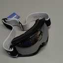 findway Ski Goggles OTG - Over Glasses Snow/Snowboard Goggles for Men, Women & Youth - 100% UV Protection (A4-black Frame Silver Lens(10%))