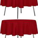 sancua 2 Pack Round Tablecloth 60 Inch Red, Stain and Wrinkle Resistant Table Cloth - Washable Polyester Table Cover for Dining Tables, Buffet Parties and Camping
