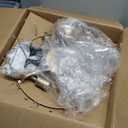 MEILEKE 20'' Fandelier Ceiling Fans with Lights, Gold Caged Ceiling Fan with Remote Low Profile, 6 Speed and Gingko Leaf, Modern Semi Flush Mount Ceiling Fan for Bedroom, Living Room, Nursery