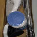 Electric Spin Scrubber - Cordless Bathroom Scrubber with 7 Brush Heads - Dual Speed IPX7 Waterproof Power Scrubber for Heavy-Duty Bathtub, Glass, Tile, and Car Cleaning (White)