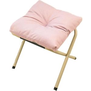 ZABEES Foot Rest Stool Portable Foldable Foot Stool Chair Household Entrance Shoe Changing Stool Ottoman for Living Room, Bedroom Hallway Padded Seat