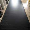 Garage Floor Mats for Under Cars, Thick Rubber Roll - Embossed Diamond Plate for Warehouse Workshop Parking Shed Floor, Easy to Clean and Cut(51" x 63")