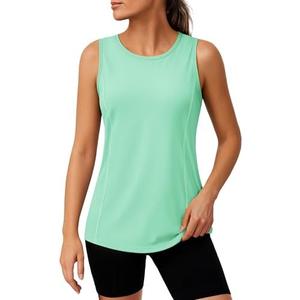 TACVASEN Women's UPF 80+ Workout Tank Top Sleeveless Quick Dry Sun Protection Hiking Athletic Gym Yoga Running Shirts,XL