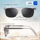 DEHOTRE Non Prescription Glasses Men Acetate Frame Eyeglasses with Magnetic Clip On TAC Polarized Sunglasses Clear Lens