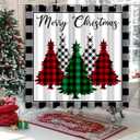 Christmas Shower Curtain for Bathroom, Cute Fabric Xmas Shower Bathtub Window Curtains Sets with 12 Hooks for Kids Waterproof Bathroom Decoration Supplies 72x72in