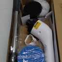 Leebein Electric Spin Scrubber, Cordless Cleaning Brush with 8 Replaceable Brush Heads, Tub and Floor Tile 360 Power Scrubber Dual Speed with Adjustable & Detachable Handle for Bathroom Kitchen Car (White)