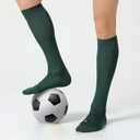 CS CELERSPORT 2/3 Pack Soccer Softball Baseball Socks for Youth Kids Adult Multi-Sport Compression Knee High Socks (Green, L)