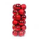 24Pcs Christmas Balls Ornaments Christmas Decorations 24 Pieces Balls Tree Ornaments Decorative Ball Hanging Decorations (Red, 1.57inch) : Home & Kitchen