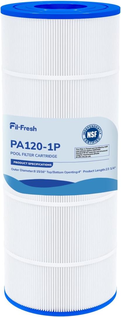Fil-fresh C1200 Pool Filter Cartridges Compatible with Hayward C1200, Replacement for Pleatco PA120, Hayward CX1200RE, Unicel C-8412, 120 sq.ft