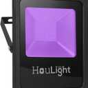 20W UV LED Black Light, HouLight High Power LED Blacklight IP65-Waterproof for Blacklight Party Supplies, Neon Glow, Glow in The Dark (Uv Led Wide Flood Light, 20 Watts)