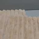 Neelvin Beige Faux Fur Cozy Soft Striped Decorative Throw Pillow Covers 18x18 inch Set of 2,Velvet Pillowcase Cushion Case for Sofa Couch