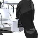 iCOVER Outboard Motor Covers, Trailerable Full Boat Engine Cover Waterproof Heavy Duty Oxford Fabric with Zipper, Fits15-20HP Motors