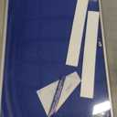 Swansea Blue Fabric Lockable Noticeboard Enclosed Pin Bulletin Board Glass Display Case for Wall Office School, 38x28"