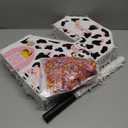 Jexine Cow Number 2 Piñata 16 Inch Pink Cow Farm 2nd Piñata Fiesta Birthday Party Supplies with Stick Blindfold and Confetti for Baby Shower Birthday Decoration